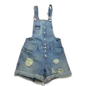 Lovers + Friends Blue Denim Overalls